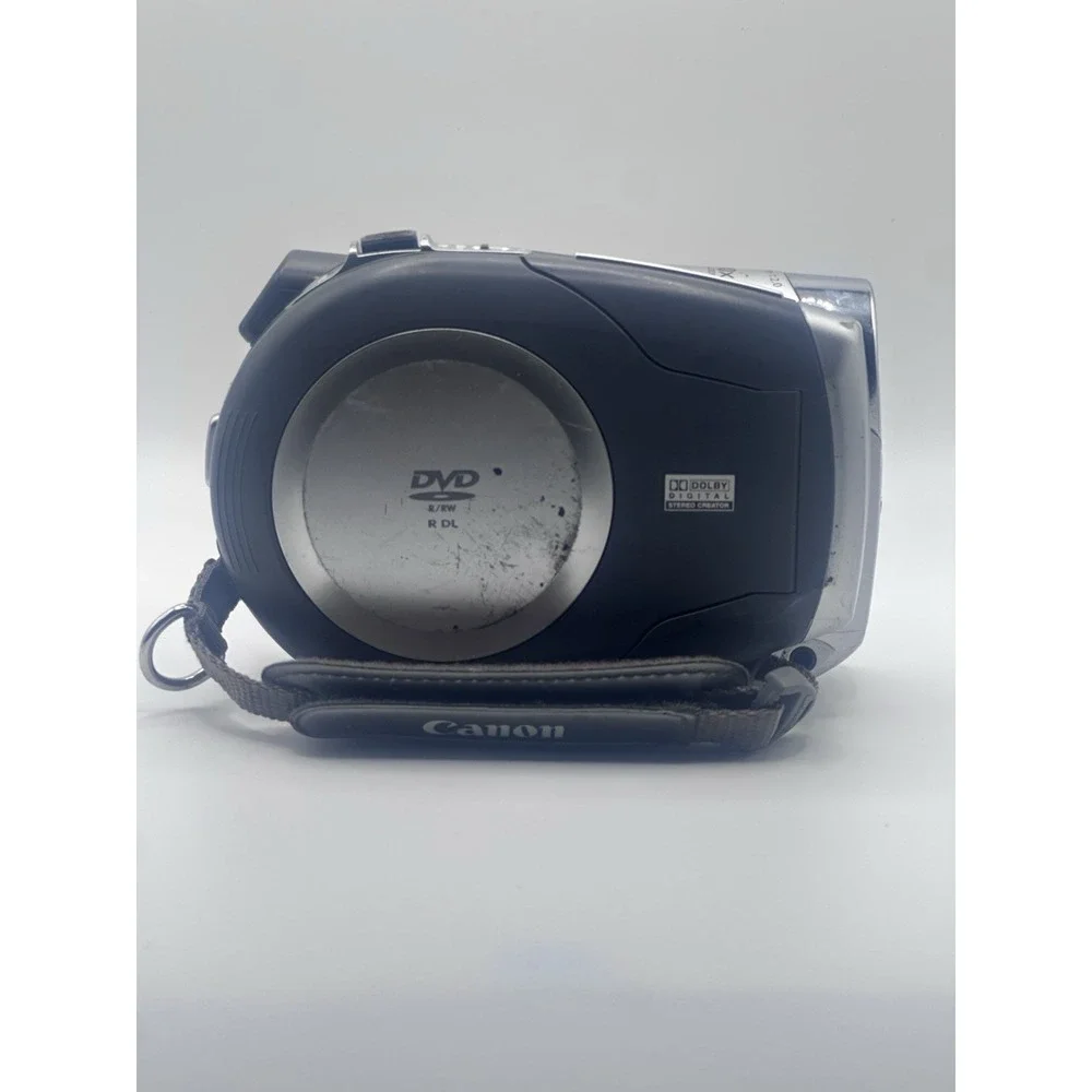 Canon DC210 DVD Camcorder 35x Optical Zoom Silver Blue Untested For Parts/repair